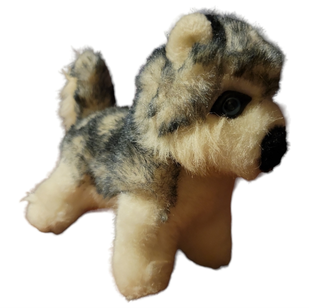 Vtg Malamute Siberian Husky Timber Wolf Stuffed Animal